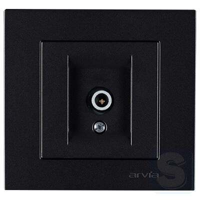 Розетка TV прохідна Arvia Electric KAREN Чорний (20 07 2000 272)